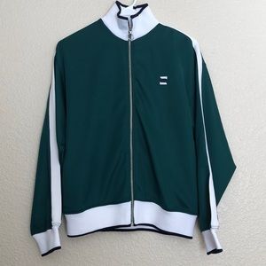ZARA Striped Green Track Jacket